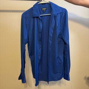 Men’s express Royal blue long sleeve button down, size 15-15.5/medium